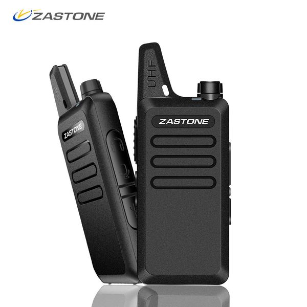 Zastone x6 mini 400-470 uhf walkie talkie portátil portátil Comunicador de dois sentidos rádio