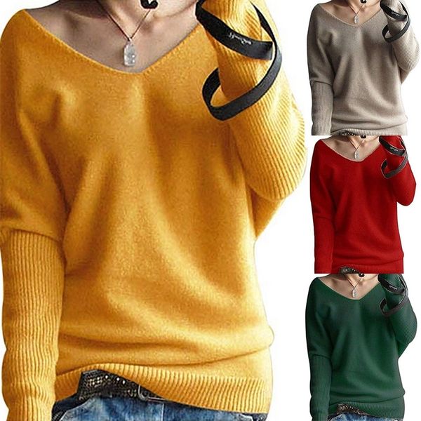 

fall 2018 new loose v-neck bat sleeve pullover sweater sweater bottoms, White;black