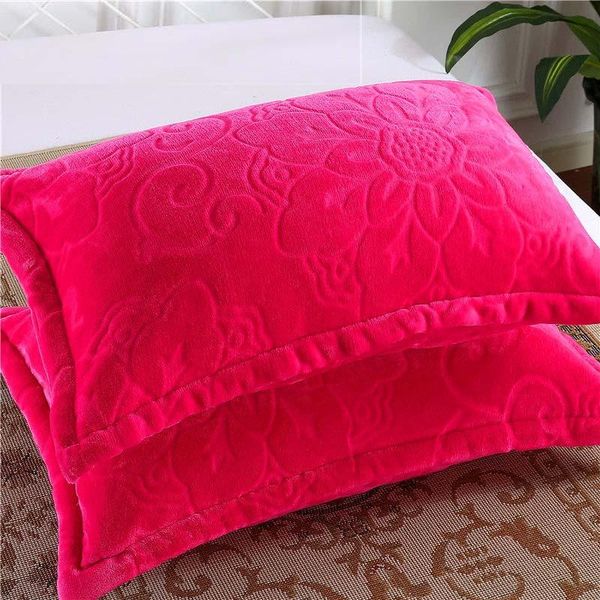 

pillow home decorations warm velvet pillowcase coral thickened single fluffy