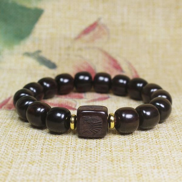 

ebony old bead go smoothly prayer beads rosary fashion men's and women's bracelets whole, Golden;silver
