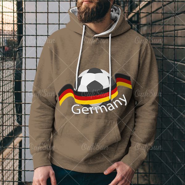 

men's ger football 3d digital printed hooded sweaters pu0q, Black