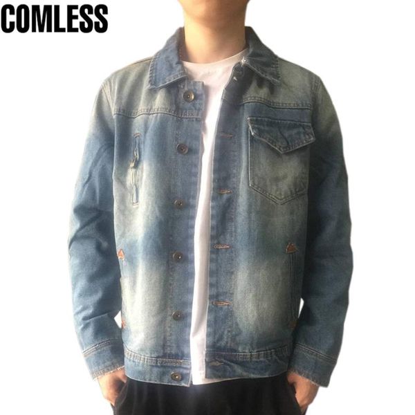 

men's jackets 2021 winter denim jacket men fur collar detachable fashion design keep warm casual clothing full cotton outrwear mens coa, Black;brown