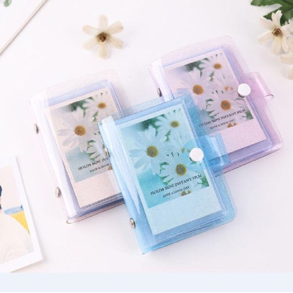 

notepads sharkbang mini cards pos daisy bling 36 pocket holder for instax & name card 7s 8 25 50s statioinery supplies, Purple;pink