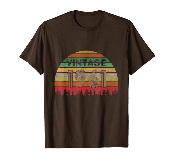 

vintage 1961 58 year old funny 58th birthday gift t shirt t-shirt, White;black