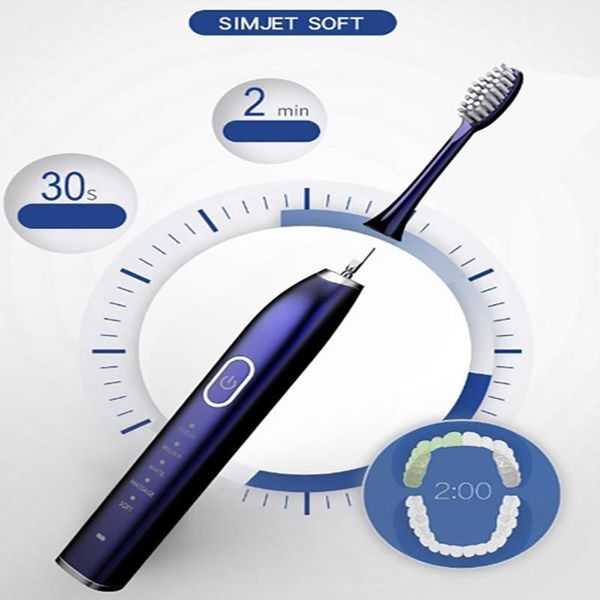 

smart electric toothbrush sonic toothbrush+data cable+5 head magnetic levitation rechargeable