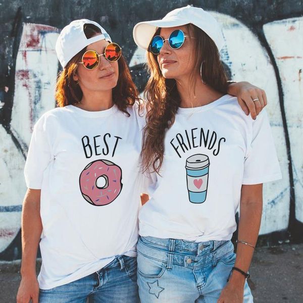 

bff friends harajuku kawaii paired womens t shirt white arrival tumblr streetwear