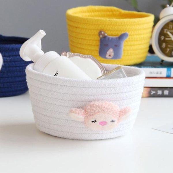 

storage baskets 1pcs animals hand woven basket kids toys deskorganizer