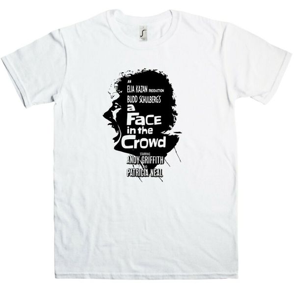 

a face in the crowd t-shirt-retro, 1950's film, s-xxl, White;black