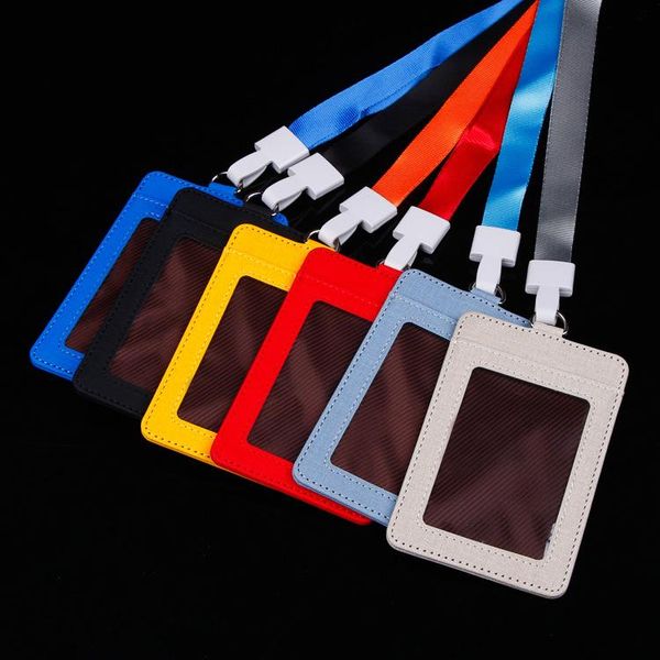 

card holders pu imitation leather set certificate factory work student, Brown;gray