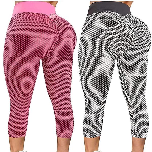 

push up ankle length leggings seamless fitness women fashion patchwork print high waist elastic polyester running pants, Black;blue