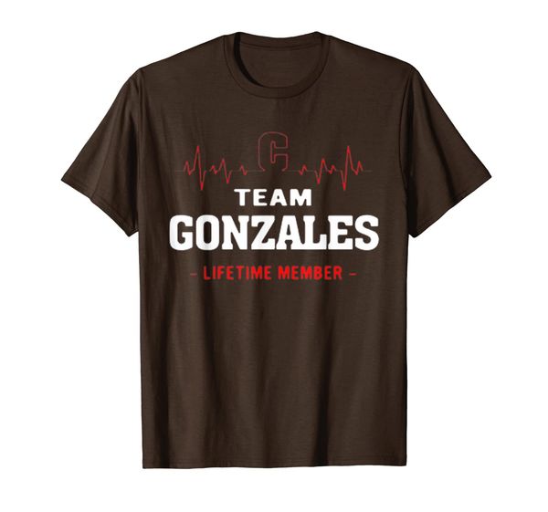 

team gonzales lifetime member t-shirt, White;black