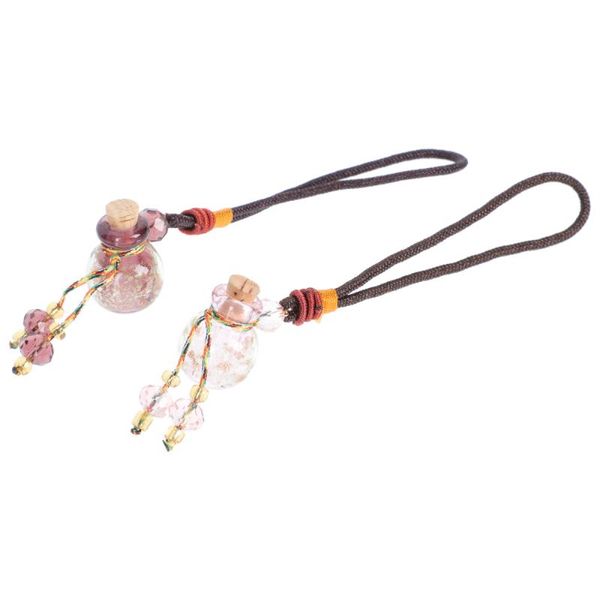 

storage bottles & jars 2pcs exquisite pendants essential oil necklaces car hanging decors