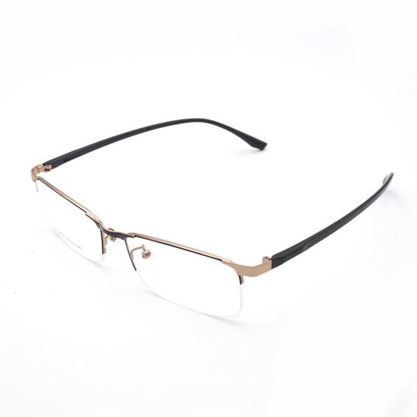 

fashion sunglasses frames commercial half-frame glasses frame men's retro myopia metal, Black