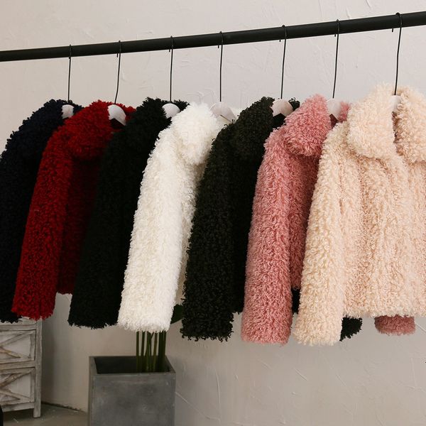 

women's fur & faux fake curly corvino leather jacket, women's coat with turtleneck turned down, fake furry skin, warm for winter ,, Black