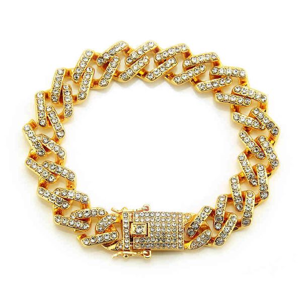 

selling bracelet hip hop diamond butterfly button gold plated trendy men's, Black