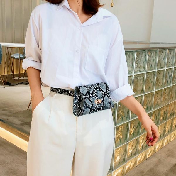 

fashion chest bags women storage pocket bag snake cross wild shoulder messenger #3 waist