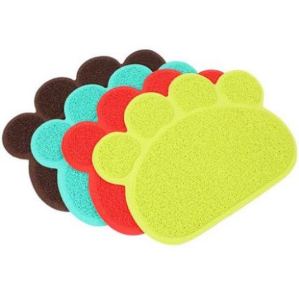 

cat beds & furniture pvc litter mats cute floor non-slip for kitten fiber pet placemat feeding supplies waterproof