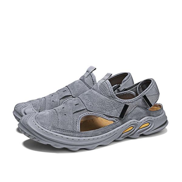 

sandals breathable sandali safety fashion air light comfortable men mens roman blade casual hombre wear slippers heren, Black