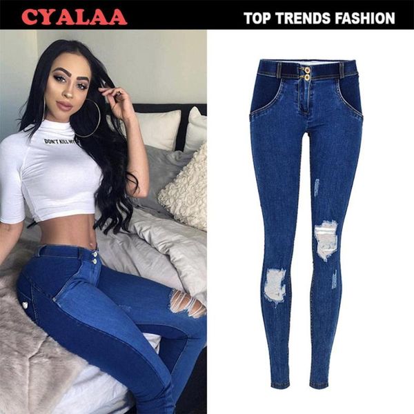 

c-yalaa 2021 woman jeans women's, Blue
