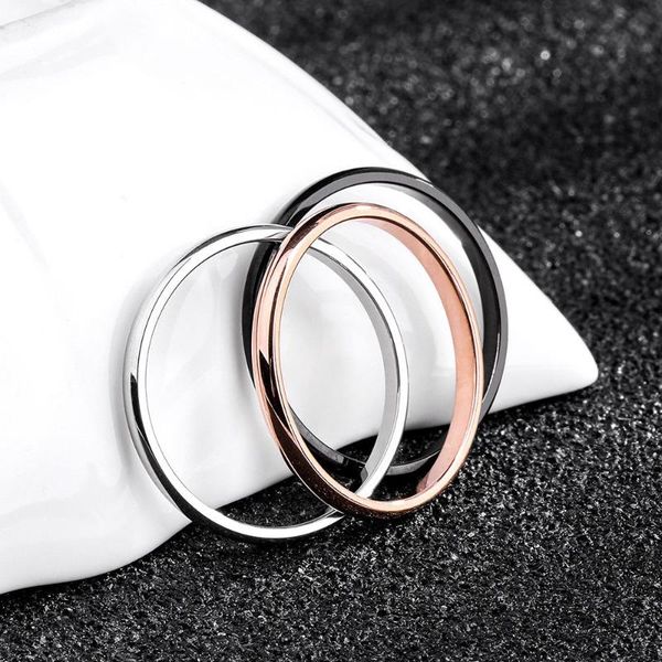 

wedding rings fashion woman/men's stainless steel lover's ring smooth couples 1pc 2mm, Slivery;golden