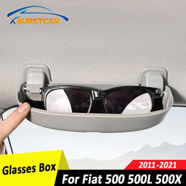 

xburstcar upgrade universal car glasses case holder sunglasses storage box for 500 500l 500x 2011 - 2021 other interior accessories
