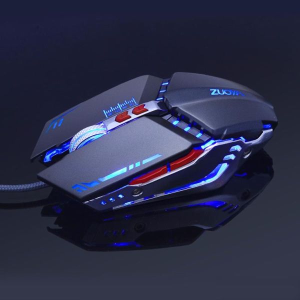 

mice gaming mouse ajustable 3200 dpi 6 buttons optical high-grade usb wired game gamer 4 color breathing light