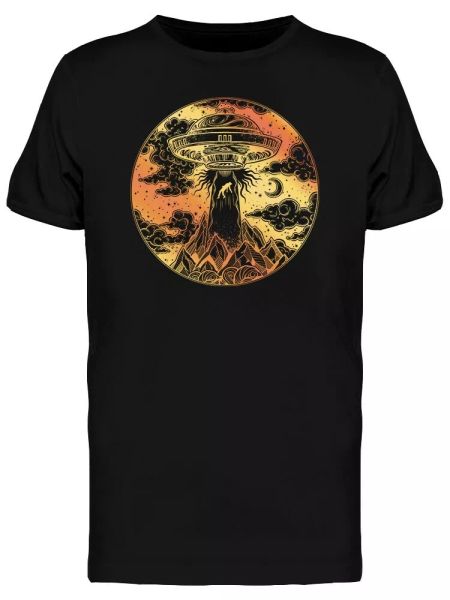 

Golden Alien Abduction Graphic Men's Tee -Image by Shutterstock, White;black