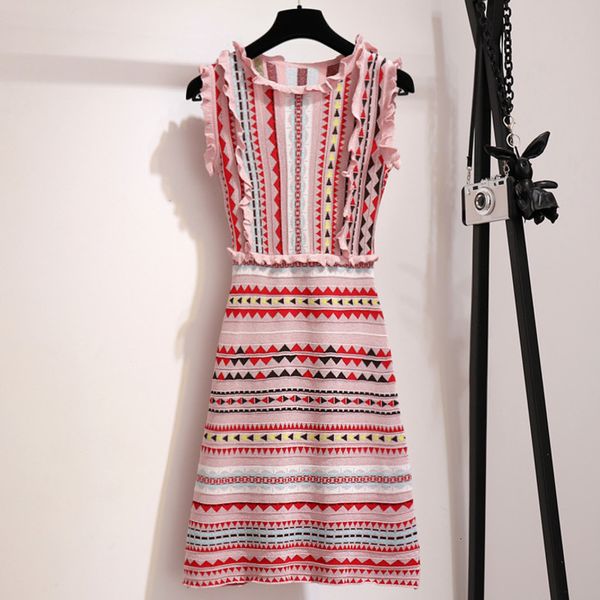 

summer dress korean standard test of fine love mesh jacquard boho nightgown female fashion streetwear pull pullover dressed in knitted, Black;gray