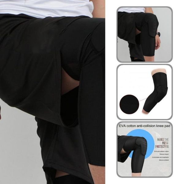 

elbow & knee pads skin-friendly 1pc useful anti-collision breathable sleeves tear resistant support brace anti-slip for workouts, Black;gray