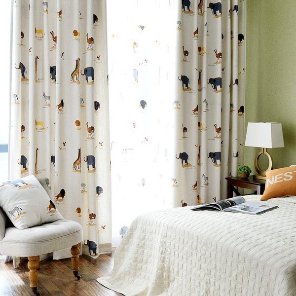 

children's curtain boys and girls bedroom baby cute cartoon animal pattern shading insulation & drapes