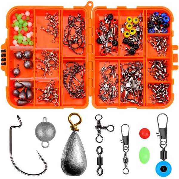 

fishing accessories 165pcs/set tool set lure hook sea kit box abs