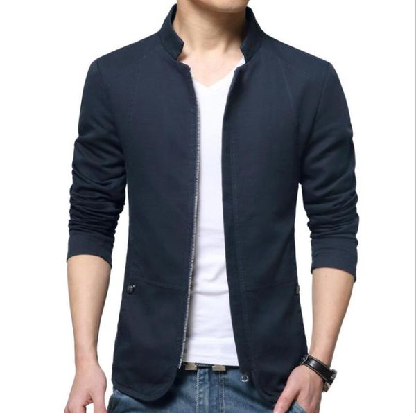 

men's jackets men 2021 solid slim-fitting fashion standing collar casual jacket coat male cross-border european and american men's, Black;brown