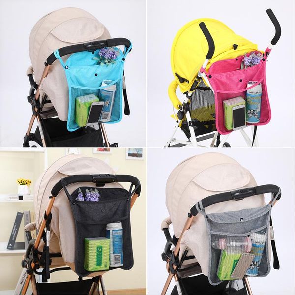 

stroller parts & accessories infant pram cart mesh hanging storage bag baby trolley organizer seat pocket carriage