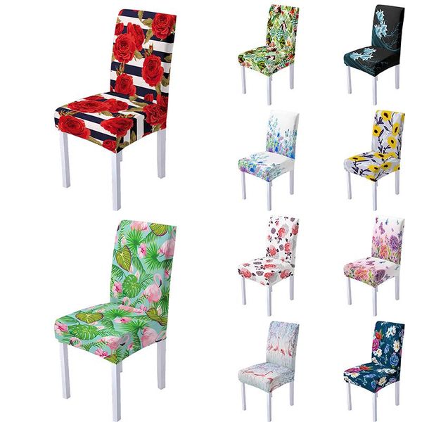 

flowers pattern chair cover elastic for living room anti-dirty slipcover furniture covers