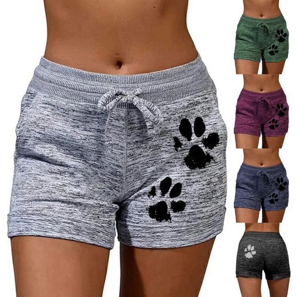 

women's shorts women casual short pants leisure loose beach lady mid waist trousers elastic sports, White;black