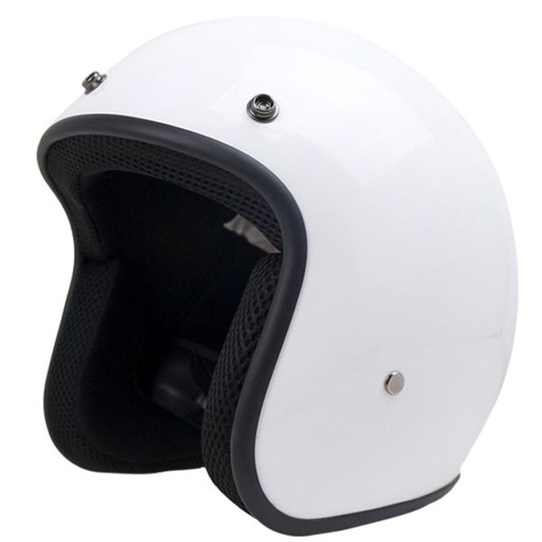 

motorcycle helmets vintage white open helmet jet retro face 3/4 half casco moto capacete motociclismo