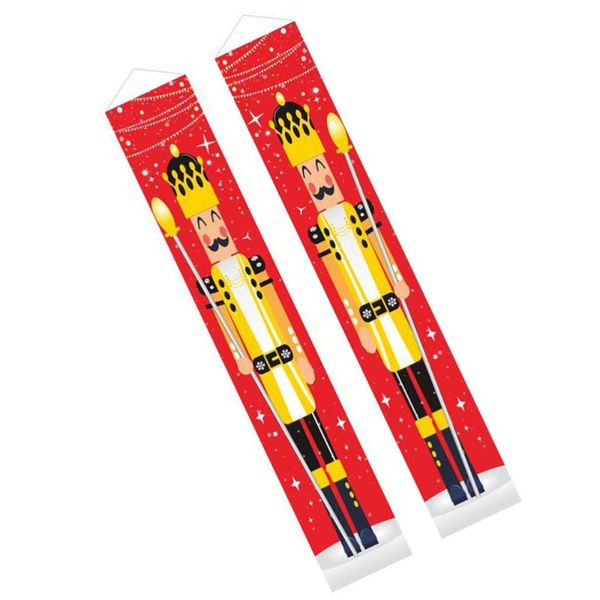 

party decoration 1pair christmas banner decors hanging door curtain(red+yellow)