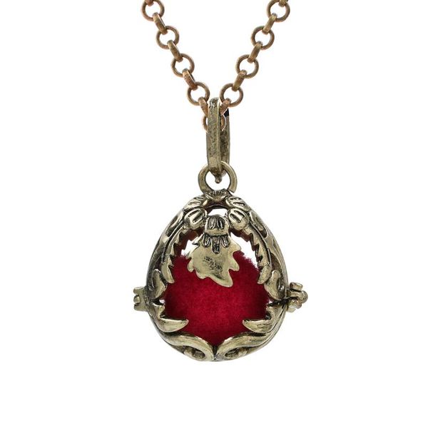 

pendant necklaces 1pc antique bronze waterdrop tree leaf lava bead cage necklace aroma perfume essential oil lockets diffuser jewelry, Silver