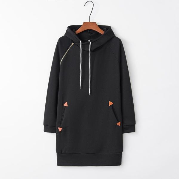 

casual dresses autumn and winter women's hooded dress 2021 party bodycon elegant urban female plus size clothing with, Black;gray