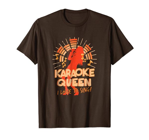 

karaoke queen i love to sing t-shirt, White;black