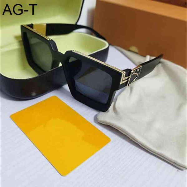 

millionaire sunglasses for men and women square full frame vintage 1165 1.1 shiny gold good sell plated 96006, White;black