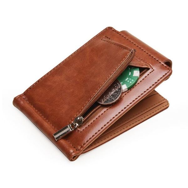 

wallet men leather man wallets with coin pocket purse money bag male, Red;black