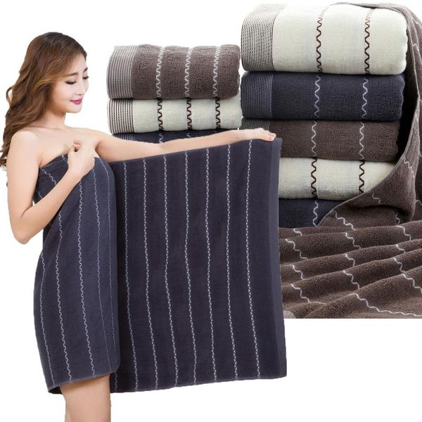 

towel 100% cotton brand bath towels for adults 70*140cm super absorbent body bathroom large luxury summer beach with strip