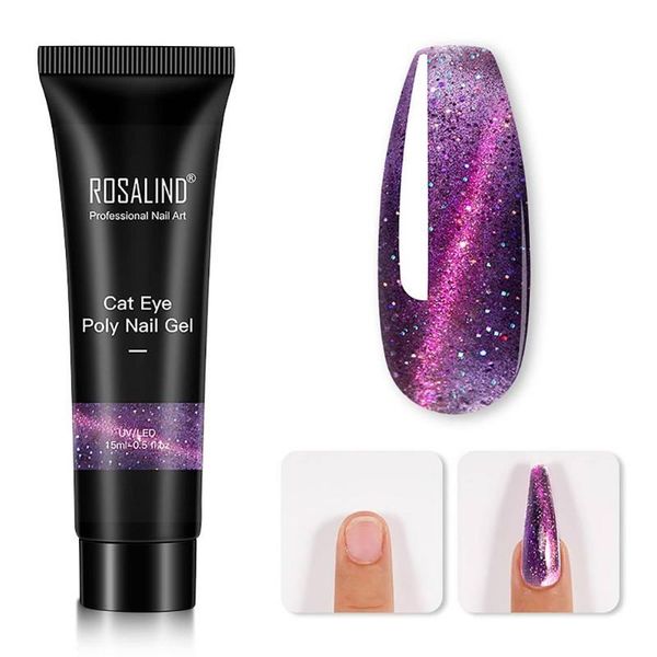 

nail gel poly kit purple glitter extension for beginner art design, semi-permanent made of organic natural resin, Red;pink