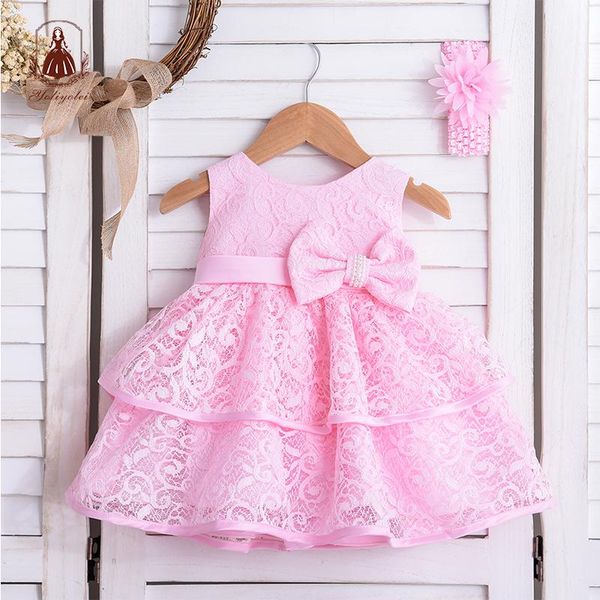 

girl's dresses yoliyolei baby kids dress for girls summer breathable baptism girl child sweet princess cotton lining clothes, Red;yellow