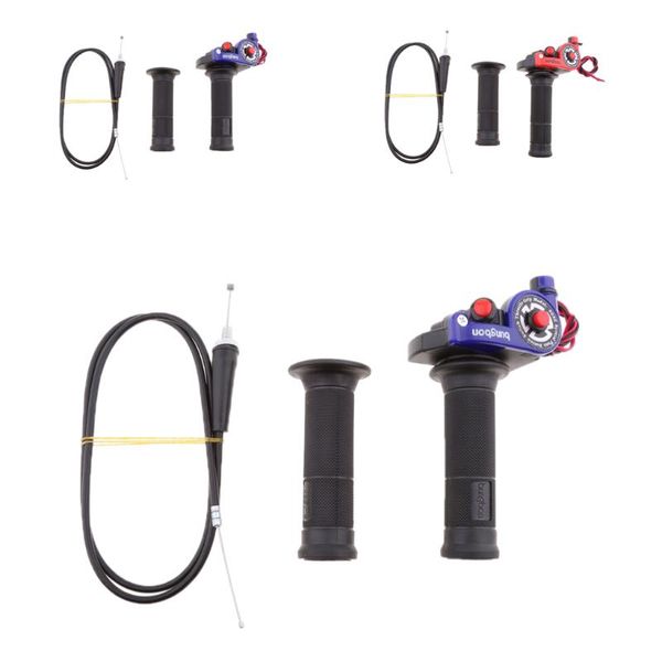 

handlebars 125cc 140cc 150cc pit bike quick action twist throttle grip cable 43"