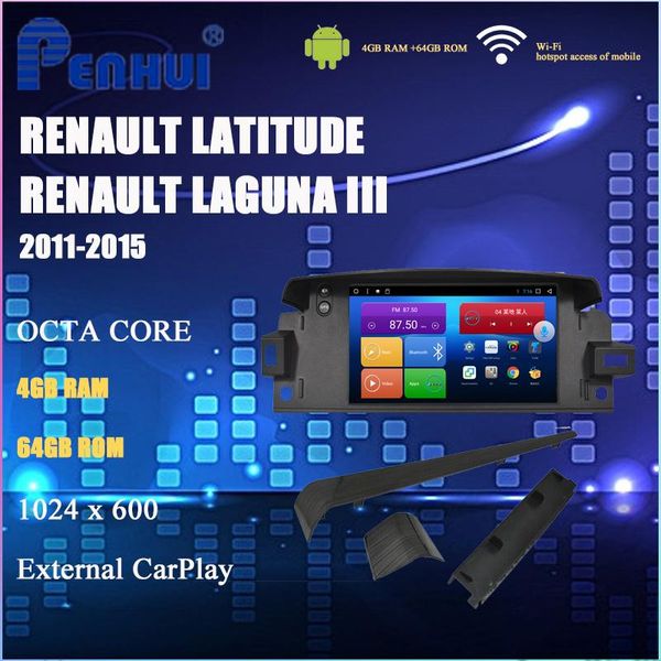 

player car dvd for latitude laguna iii ( 2011-2021) radio multimedia video navigation gps android10.0 double din