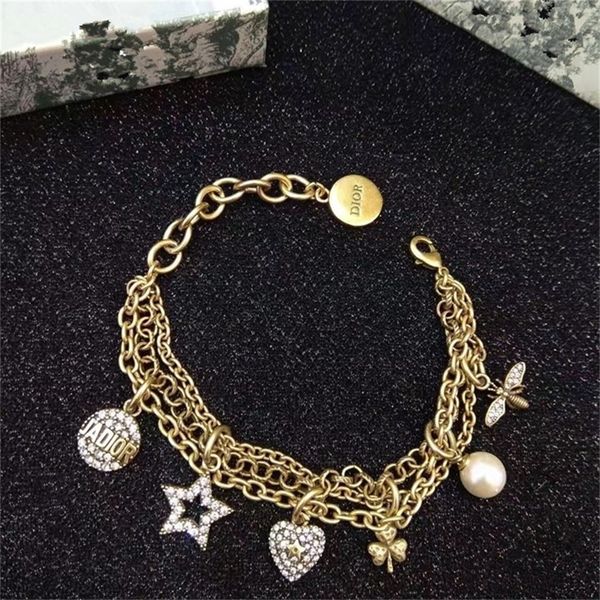 

87% off wholesale shop home multilayer star bracelet female pearl versatile personalized brass novice jewelry, Black