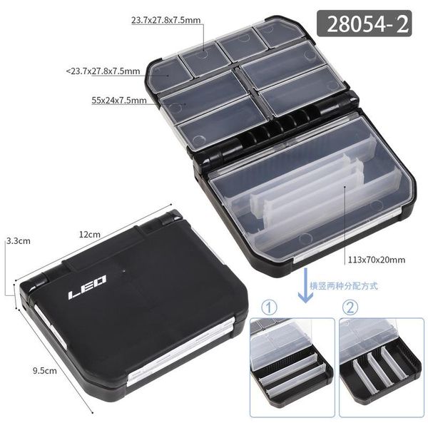 

fishing accessories leo 1pc 9.5*12*3.3cm large box semi-automatic opening& closing tackle portable pesca storage case