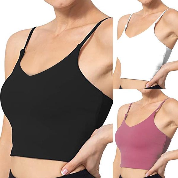 

camisoles & tanks women crop sleeveless pure color v-neck camisole short slim vest lingerie intimates, Black;white